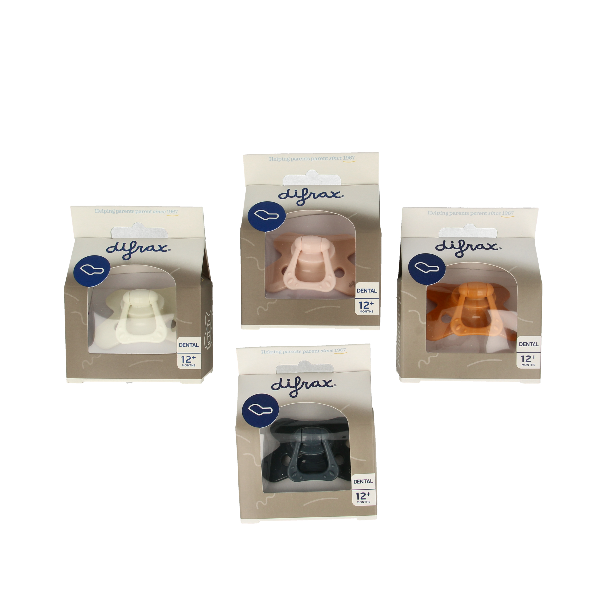 Difrax Fopspeen verstevigd dental 12+ maanden assorti 1.00 Stuks