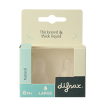 Difrax Flesspeen large natural 6+ maanden 2.00 Stuks
