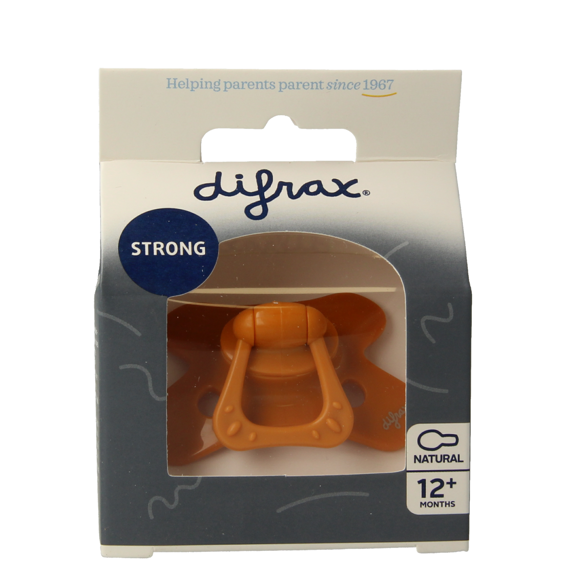 Difrax Fopspeen natural 12+ maanden assorti 1.00 Stuks