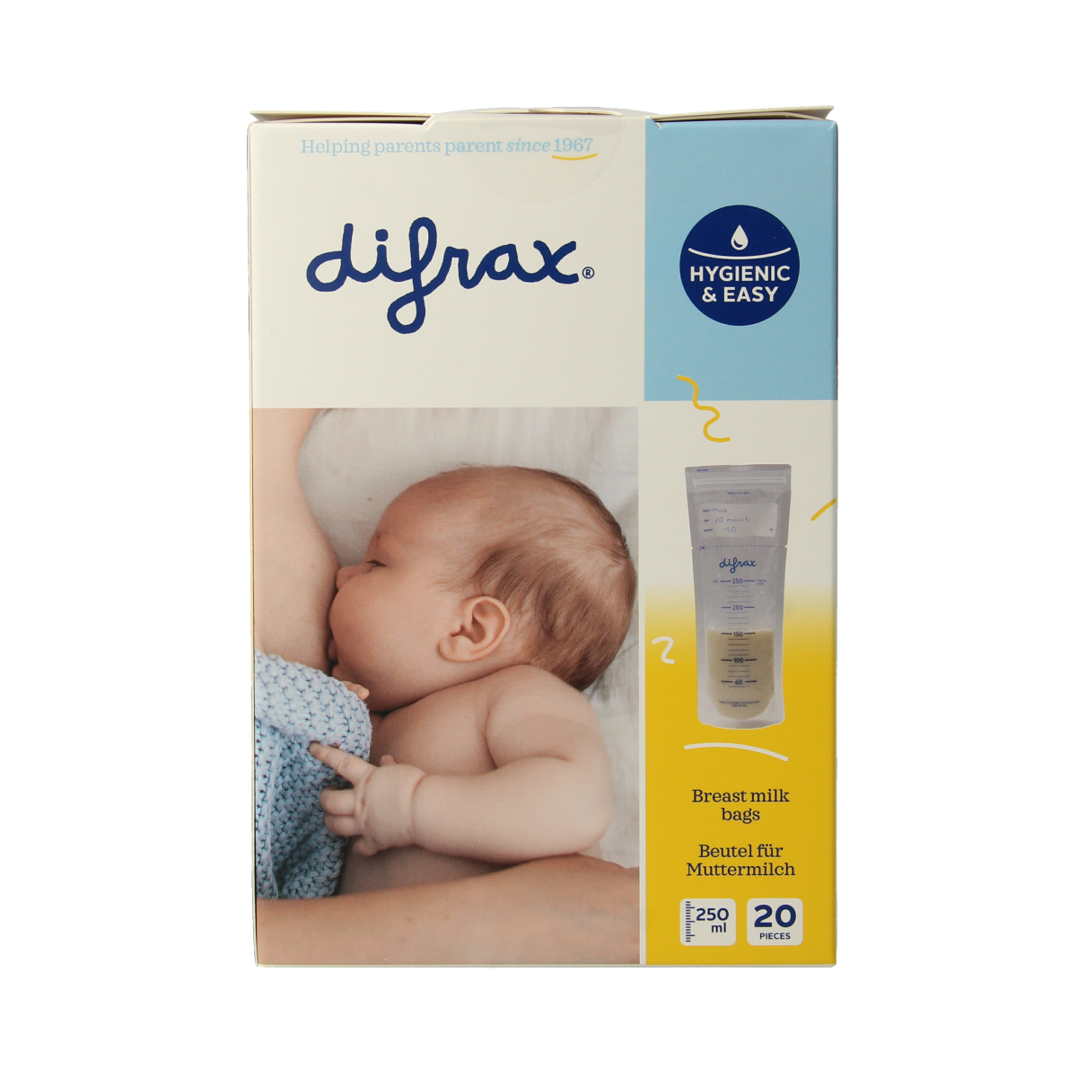 Difrax Moedermelk bewaarzakjes BtoB 20.00 Stuks