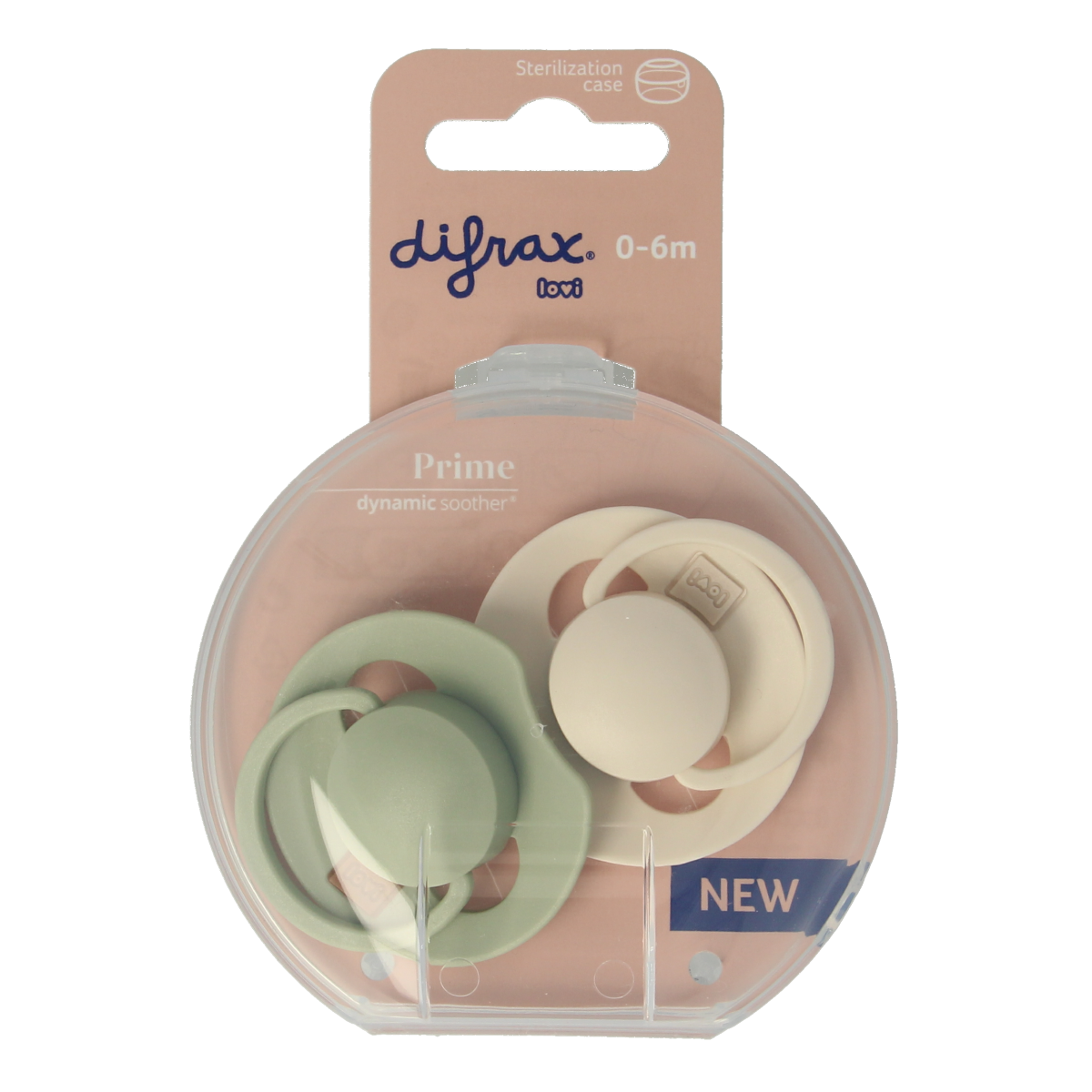 Difrax Fopspeen prime 0-6 maanden assorti 2.00 Stuks
