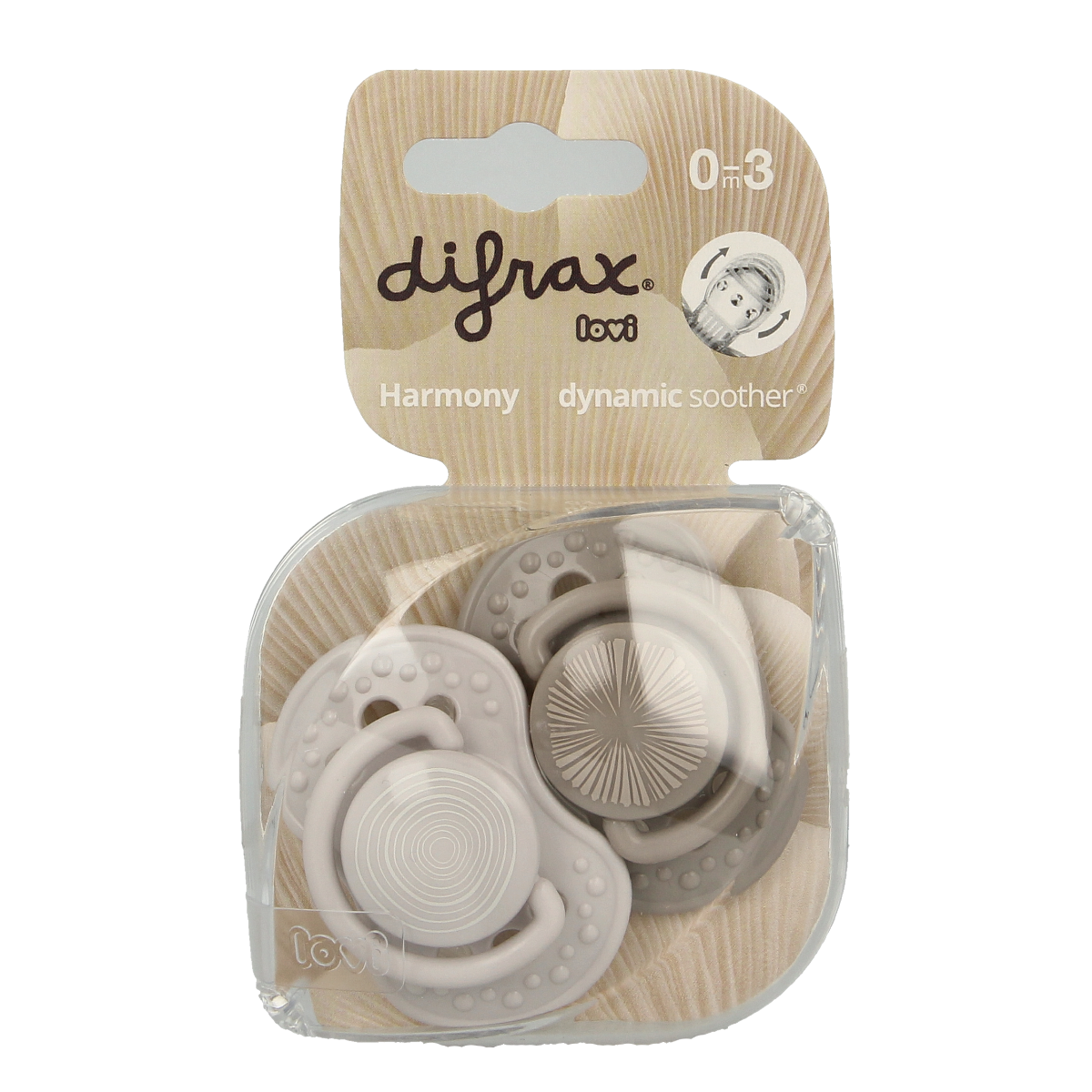 Difrax Lovi fopspeen harmony 0-6 maanden assorti 1.00 Stuks