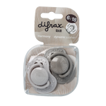Difrax Fopspeen 6-18 maanden harmony light grey/dark grey 2.00 Stuks