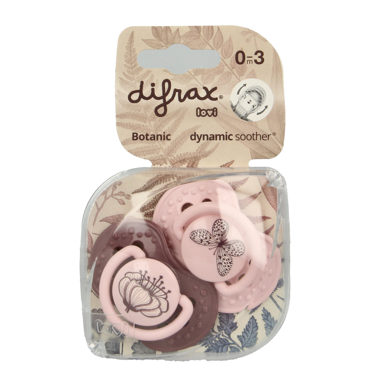 Difrax Lovi fopspeen botanic 0-3 maanden 1.00 Stuks