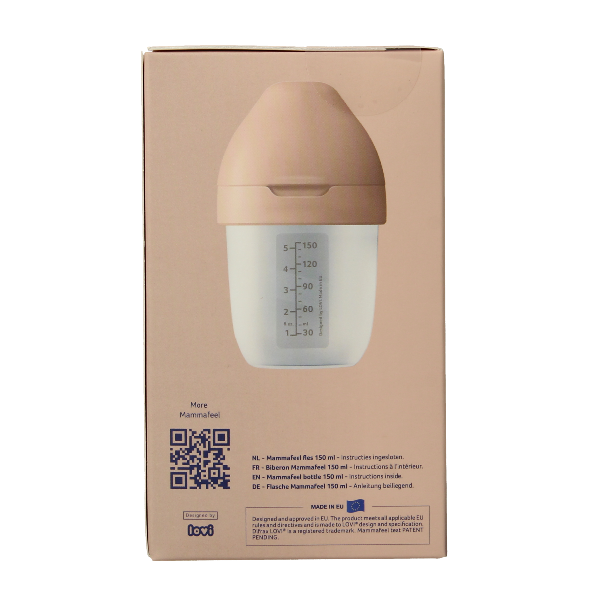 Difrax Lovi mamma fles 150ml 1.00 Stuks