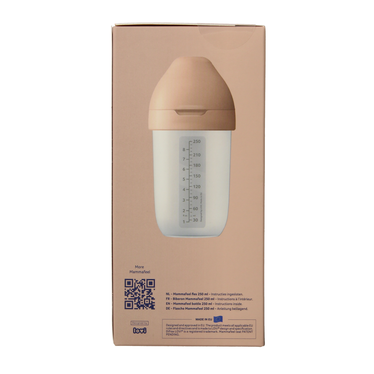 Difrax Lovi mamma fles 250ml 1.00 Stuks