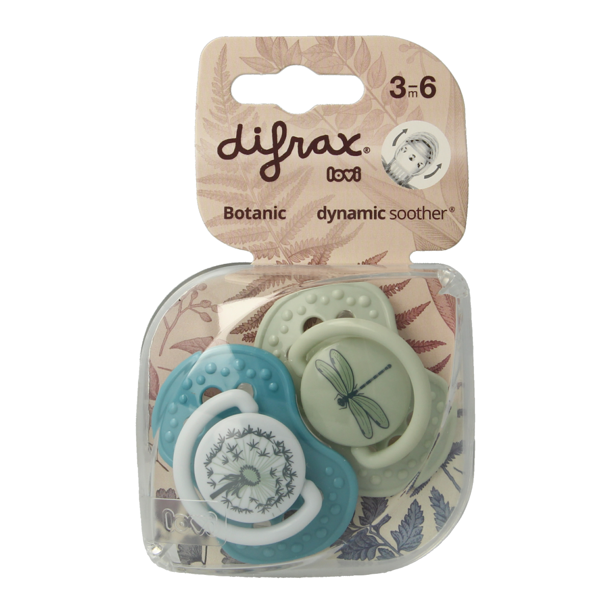 Difrax Lovi fopspeen botanic 3+ maanden 1.00 Stuks