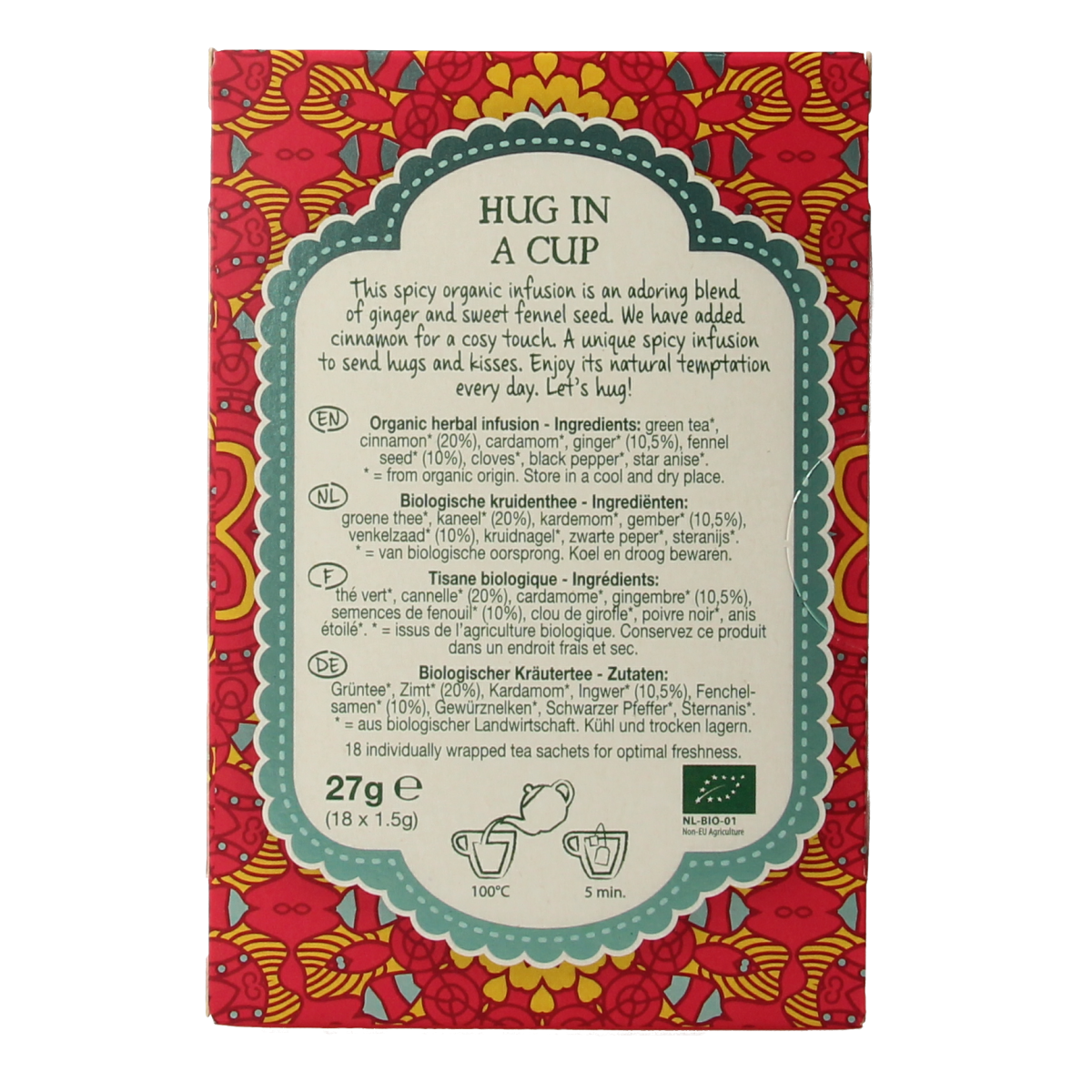 Natural Temptation Hug in a cup bio 18.00 Zakjes