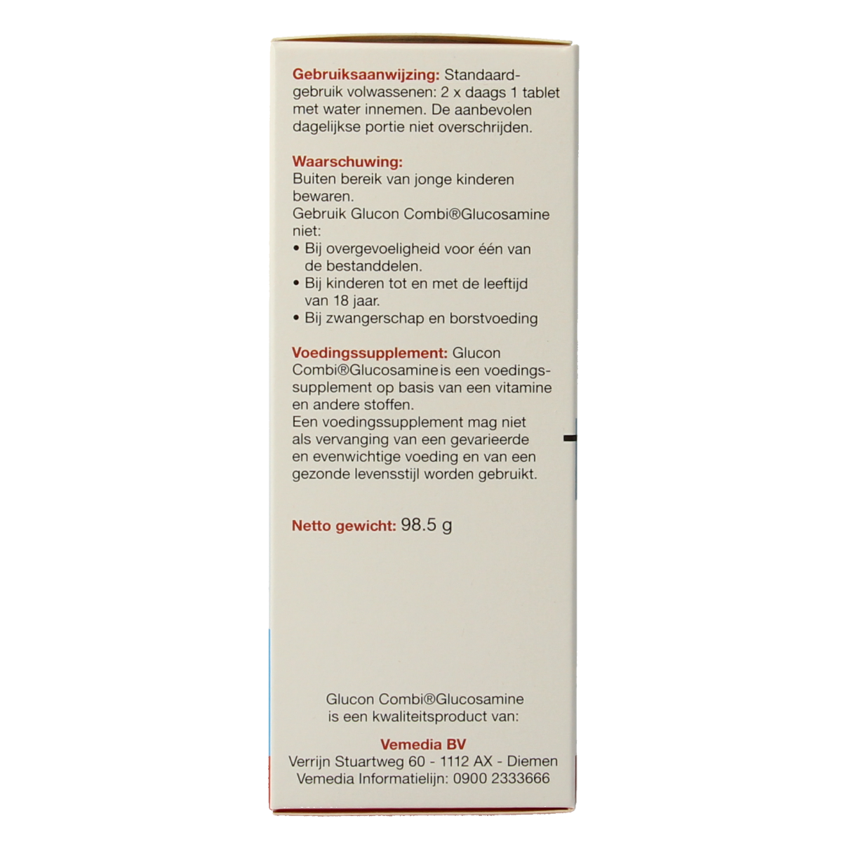 Glucon Combi Glucosamine & chondroitine vitamine C 60.00 Tabletten