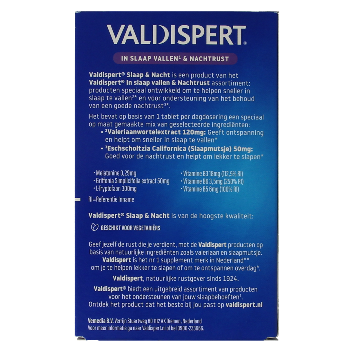 Valdispert Nacht melatonine 5-HTP 30.00 Tabletten
