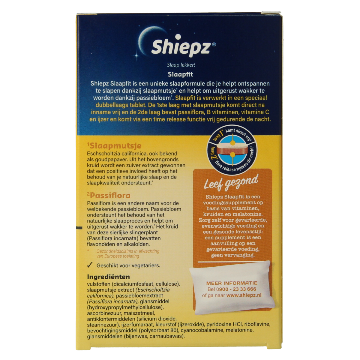 Shiepz Slaapfit 0.29 mg 30.00 Stuks