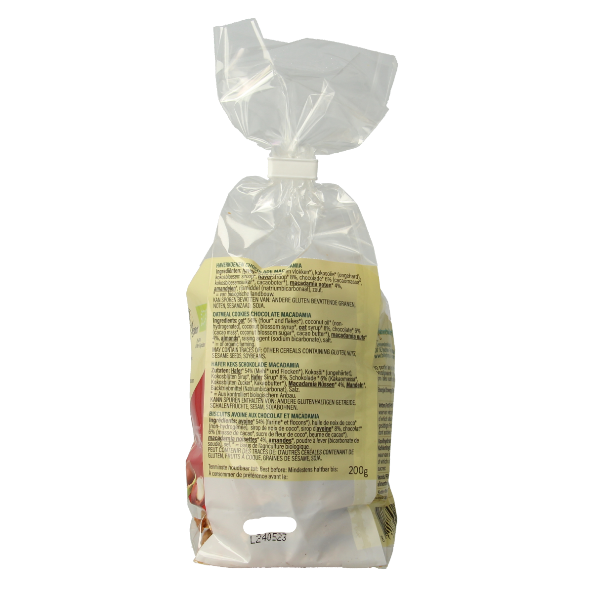 Billy's Farm Macadamia chocolade haverkoeken bio 200.00 Gram
