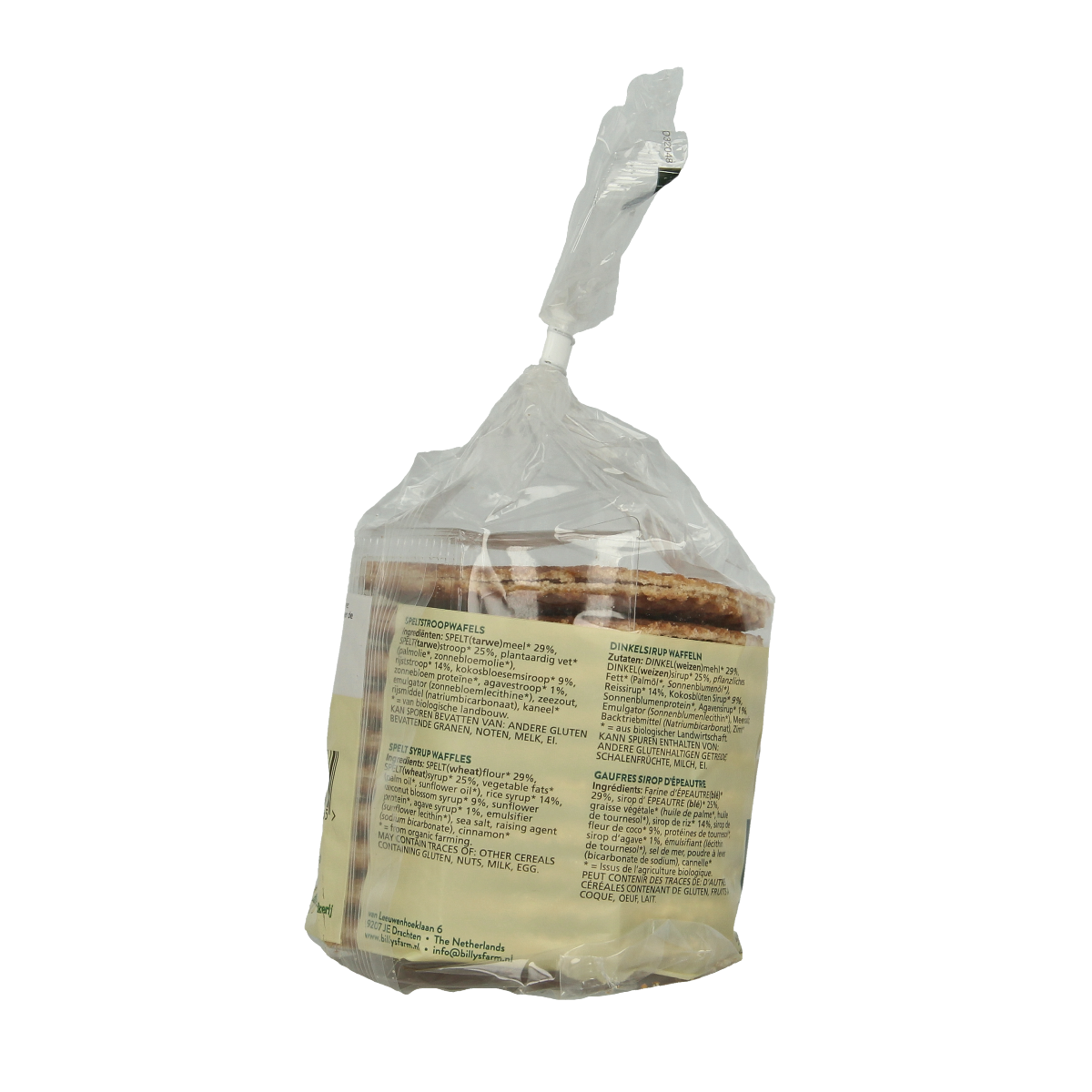 Billy's Farm Spelt stroopwafels bio 300.00 Gram