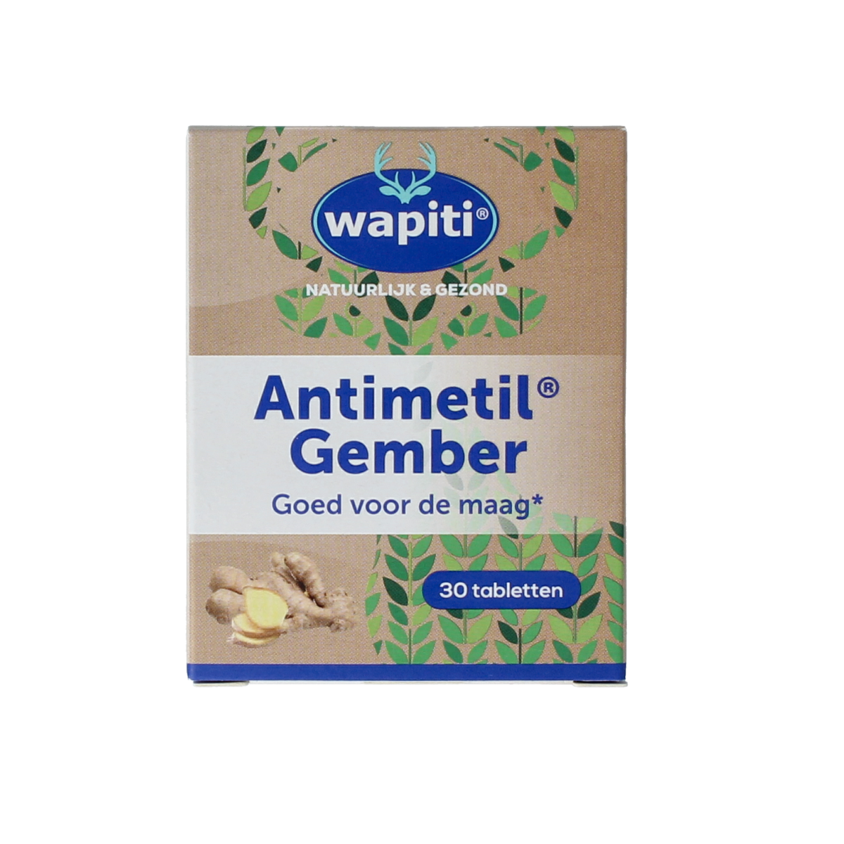Wapiti Antimetil gember 30.00 Tabletten