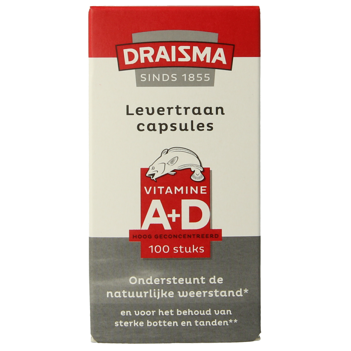 Draisma Vitamine A + D levertraan 100.00 Capsules