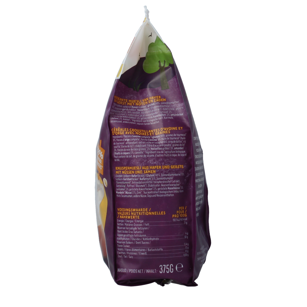 Zonnatura Krokante muesli noten en zaden bio 375.00 Gram