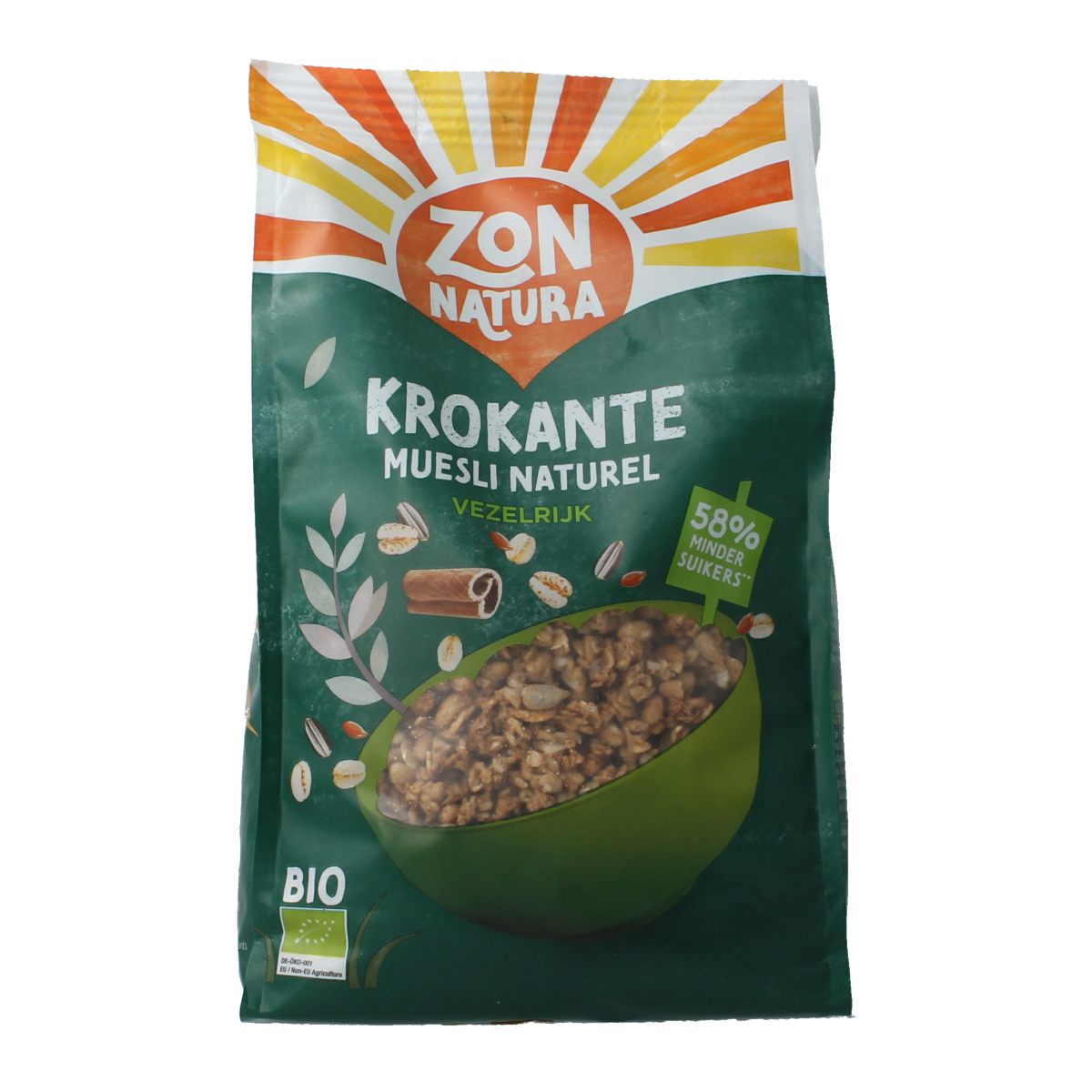 Zonnatura Krokante muesli naturel bio 375.00 Gram
