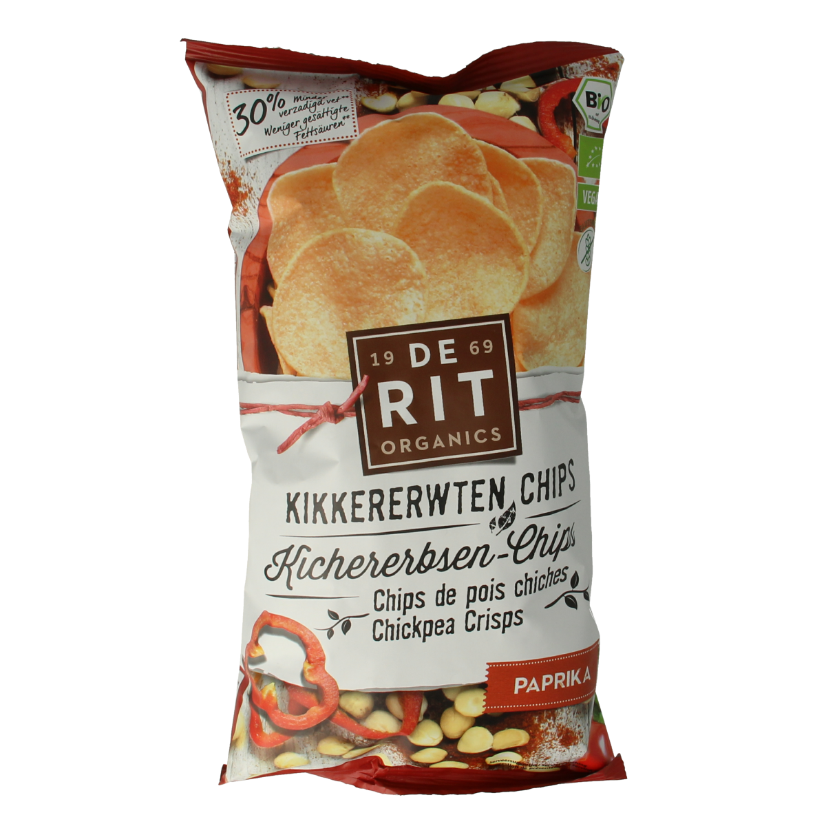 De Rit Kikkererwtenchips paprika bio 75.00 Gram