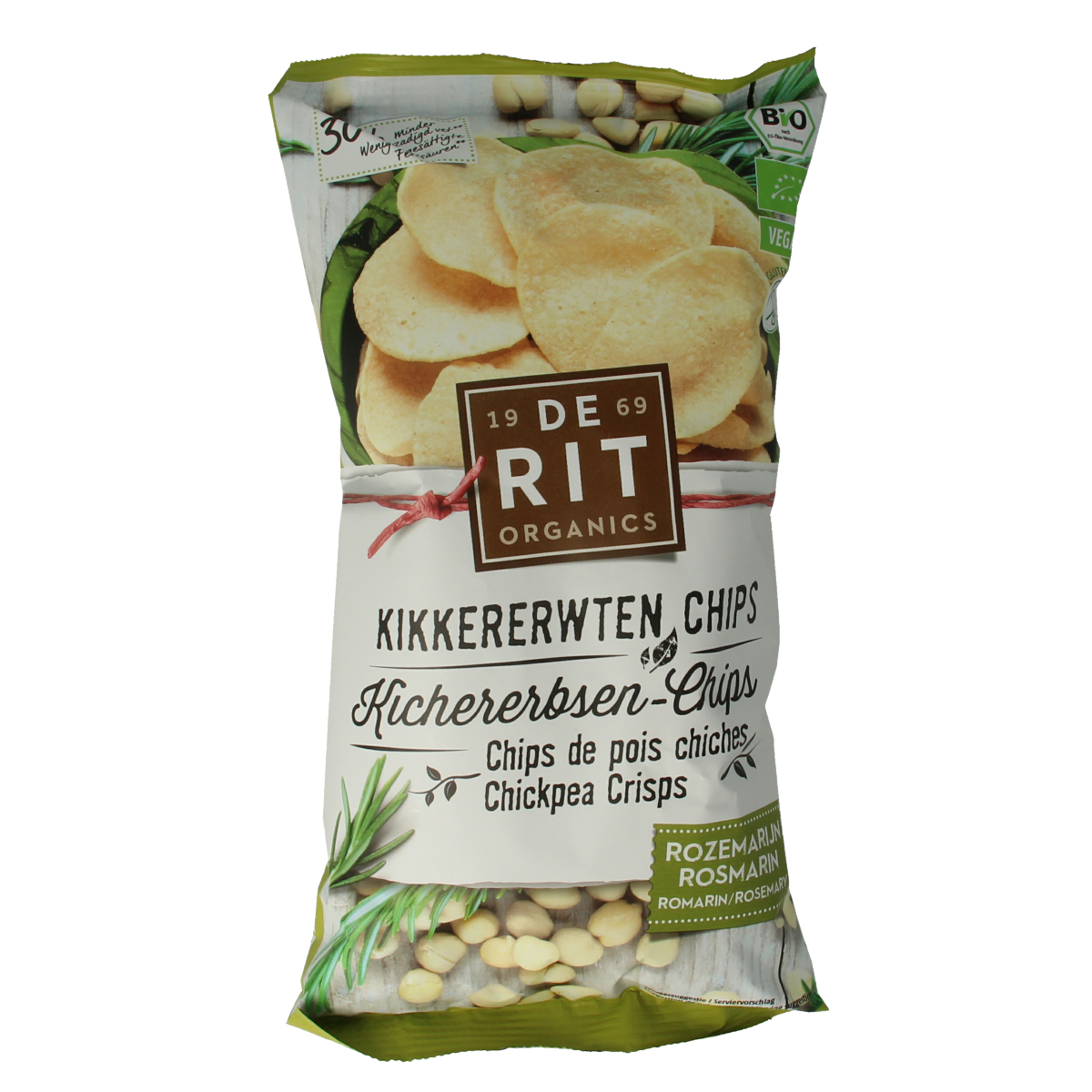 De Rit Kikkererwtenchips rozemarijn bio 75.00 Gram