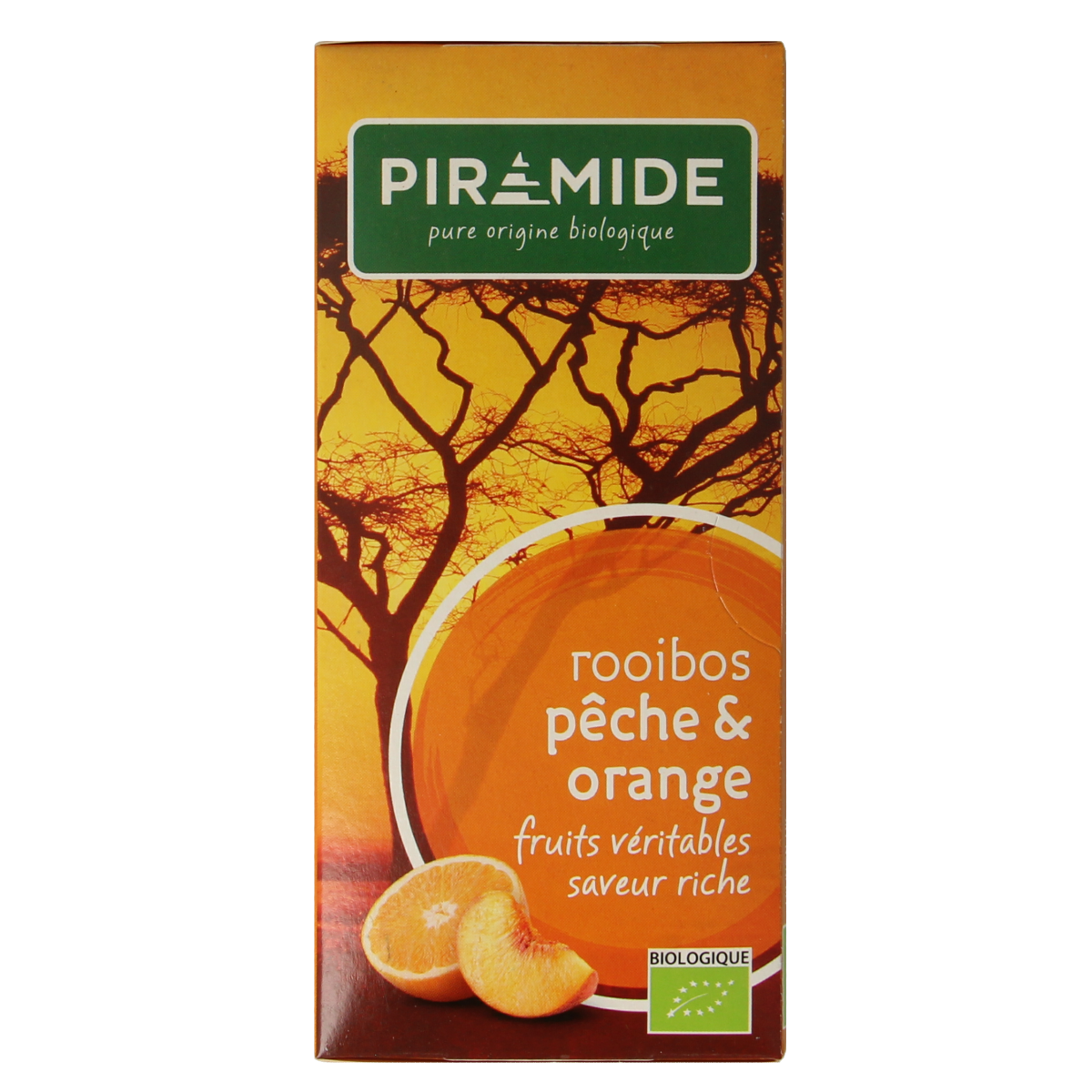 Piramide Rooibos perzik sinaasappel thee bio 20.00 Zakjes