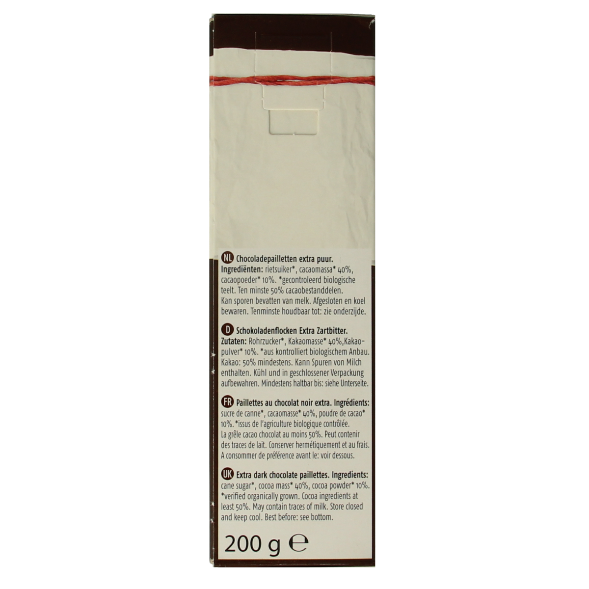 De Rit Chocoreale hagelslag extra puur bio 200.00 Gram