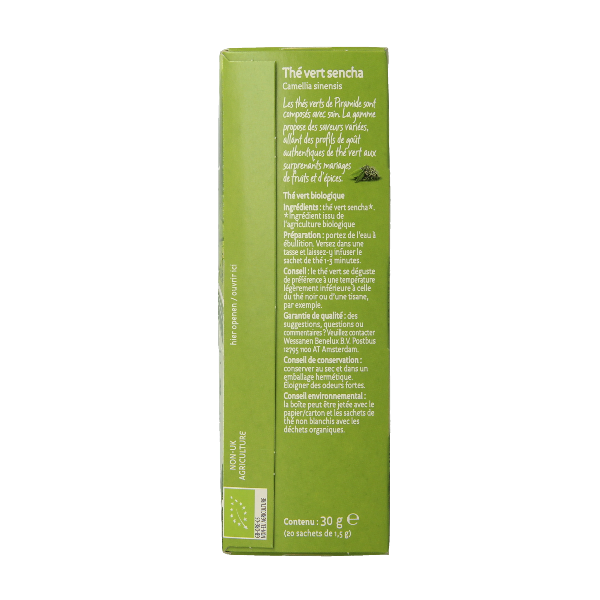 Piramide Groene thee sencha bio 20.00 Zakjes