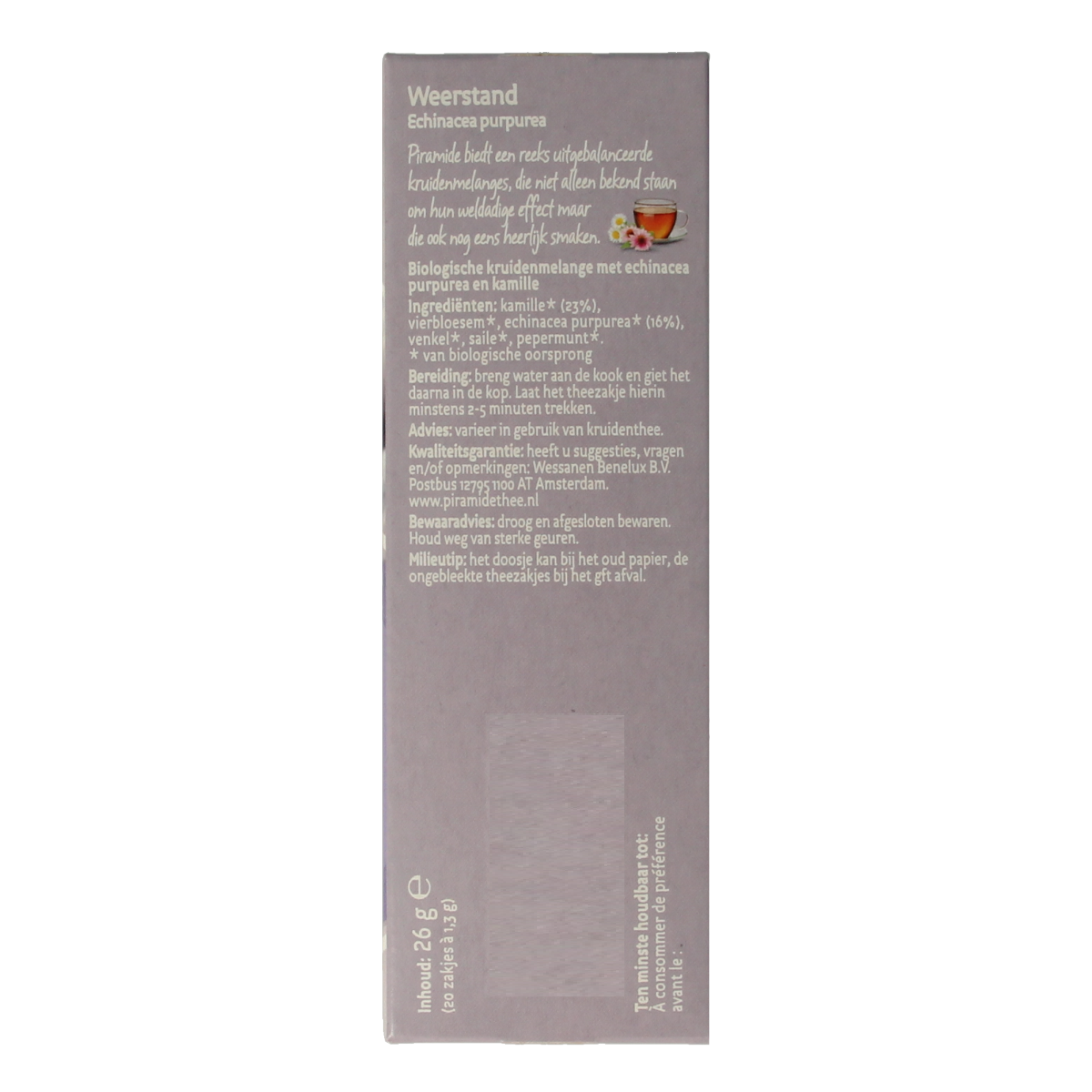 Piramide Weerstand thee eko bio 20.00 Zakjes