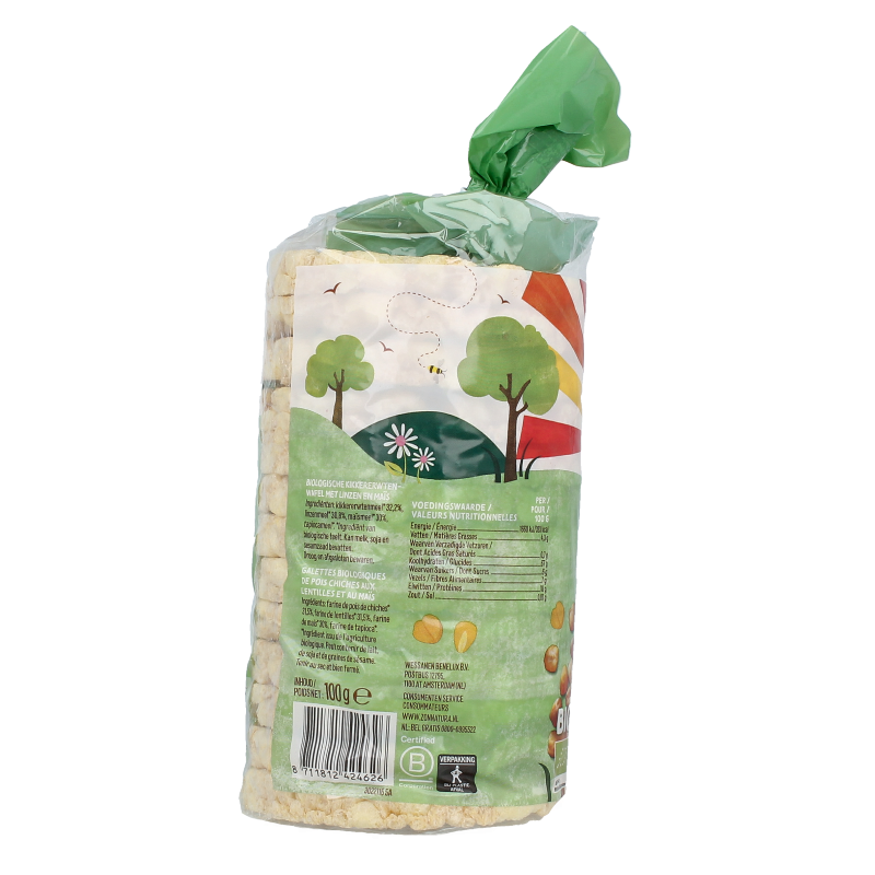 Zonnatura Kikkererwtenwafel bio 100 Gram