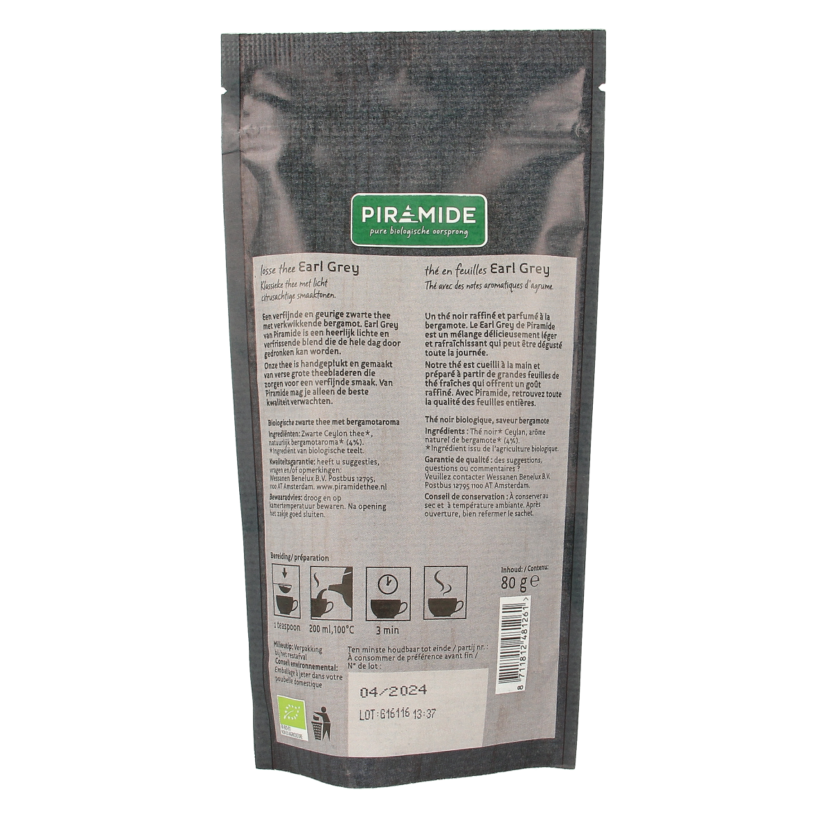 Piramide Earl grey eko bio 80.00 Gram