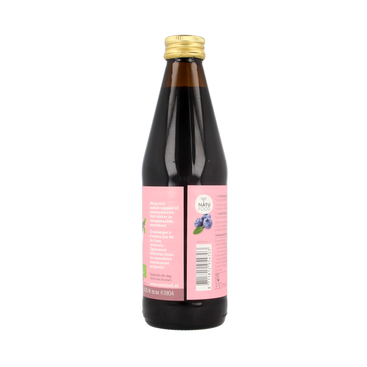 Natufood Bosbessen oersap bio 330.00 Milliliter