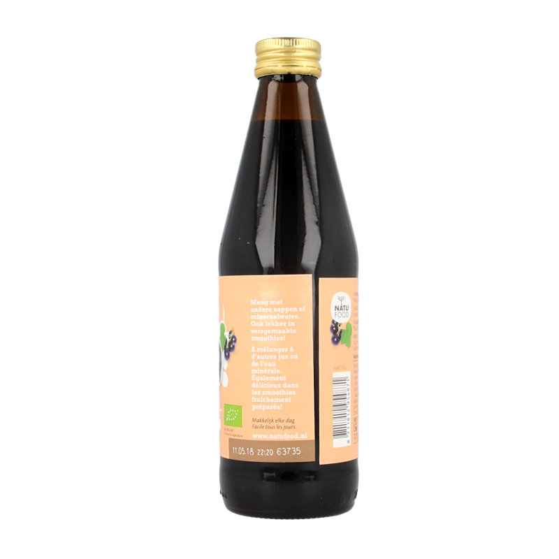 Natufood Zwarte bes oersap vitaal bio 330 Milliliter