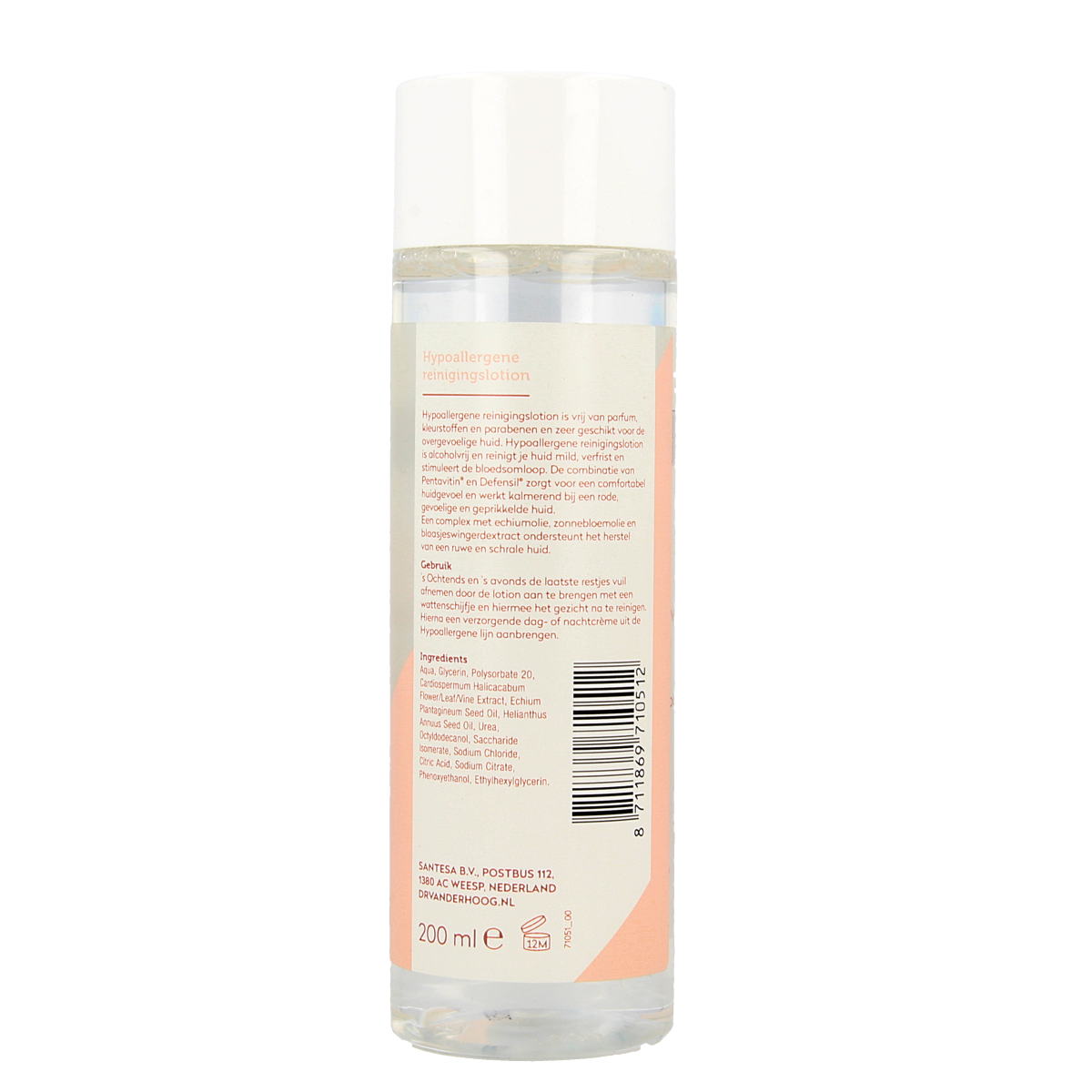 Dr. van der Hoog Hypoallergene reinigingslotion 200.00 Milliliter