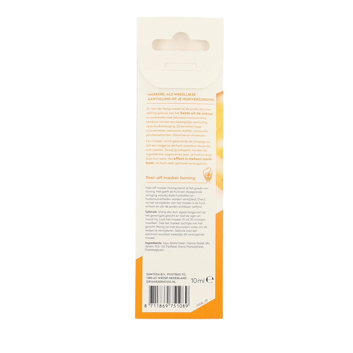 Dr. van der Hoog Peel off masker honing 10.00 Milliliter
