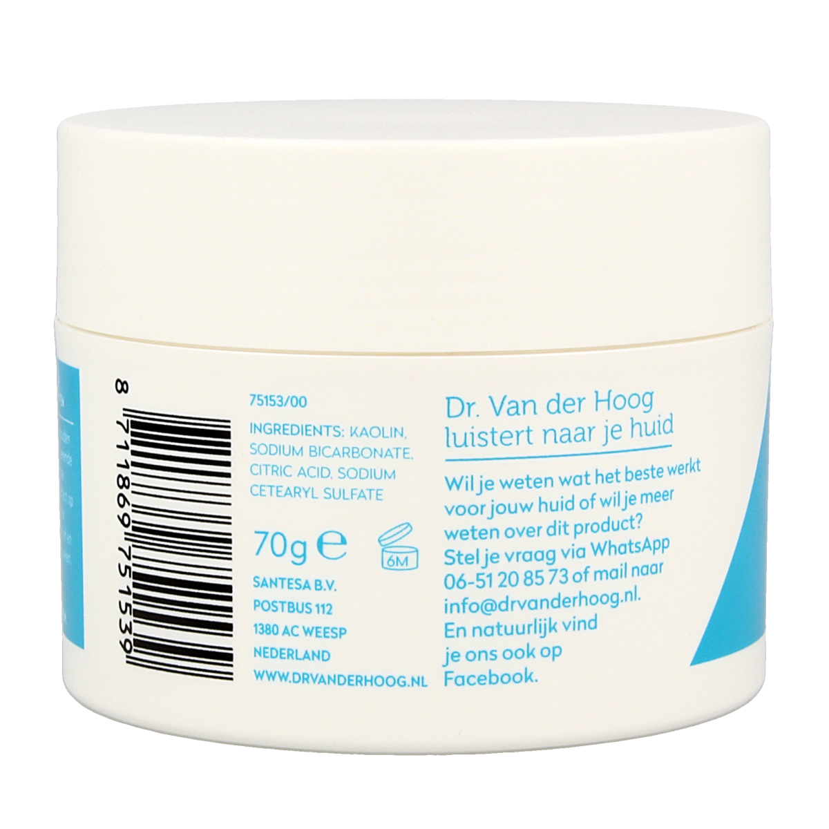 Dr. van der Hoog Poedermasker schuim reiniger 70.00 Gram