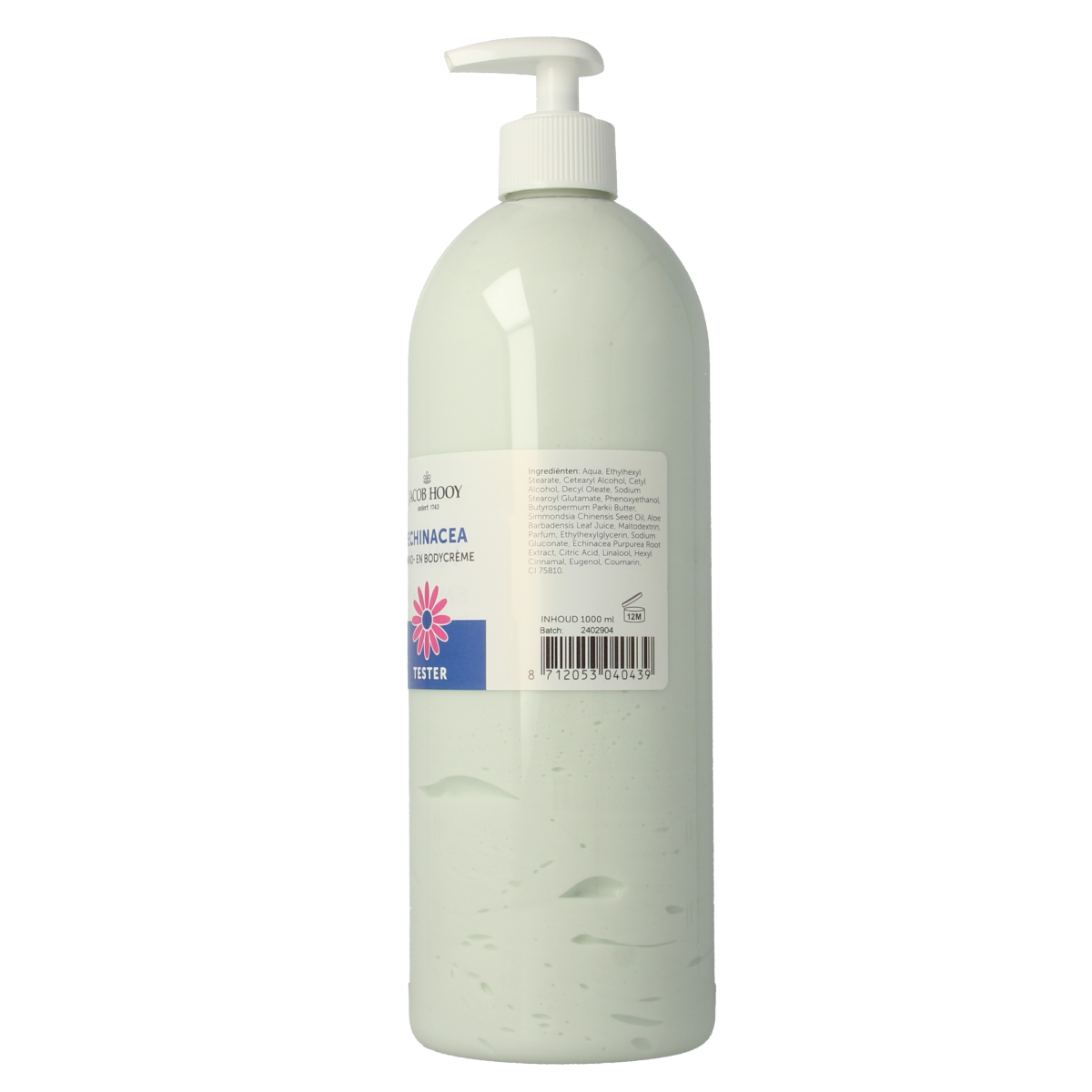 Jacob Hooy Echinacea hand & body creme 1000ml tester 1.00 Tester