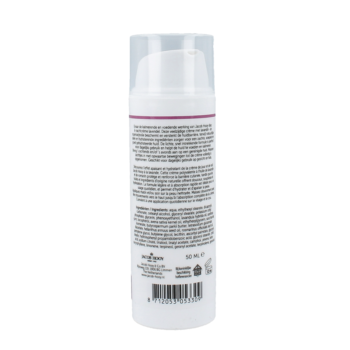 Jacob Hooy Lavendel dag en nachtcreme 50.00 Milliliter