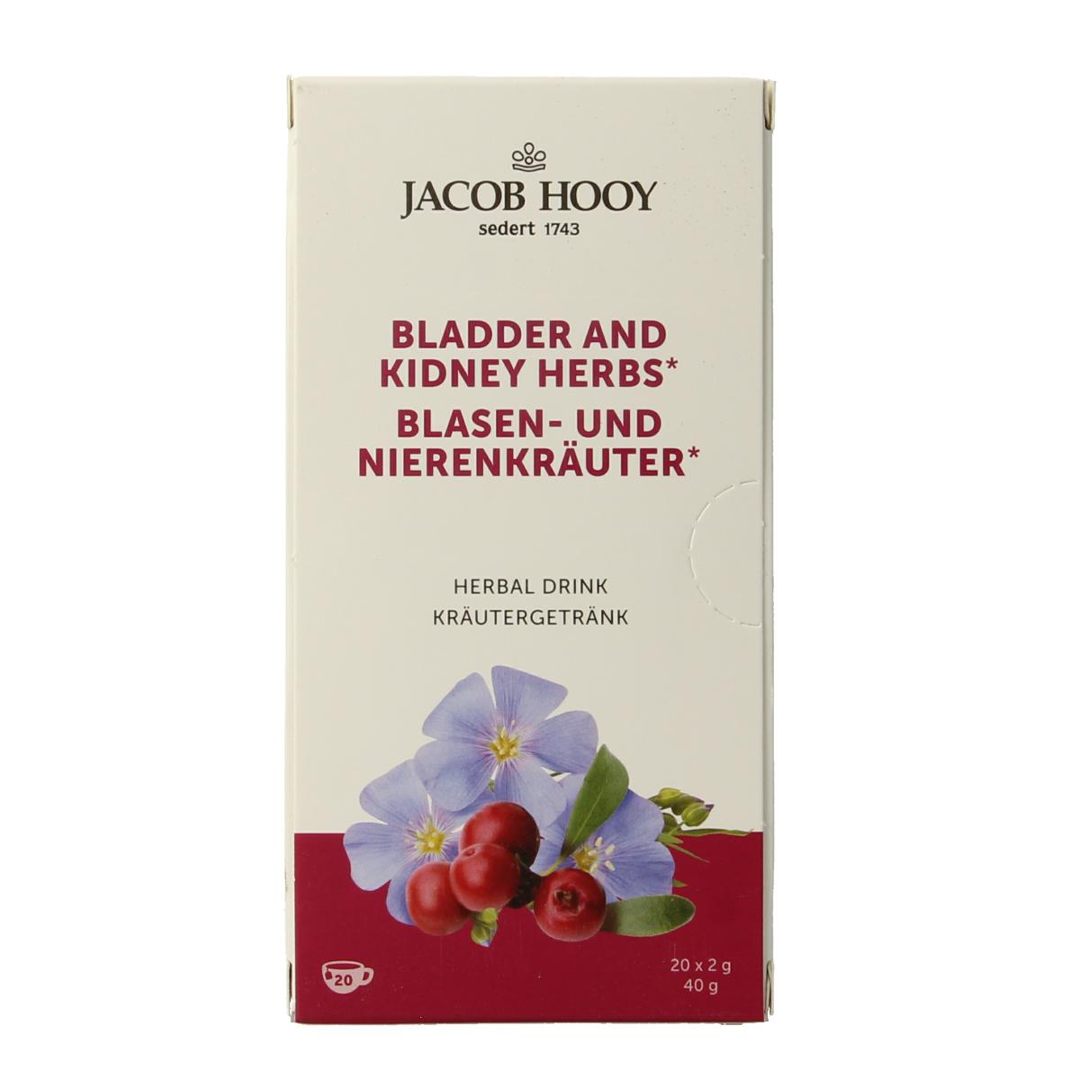Jacob Hooy Blaas en nierkruiden kruidendrank 20.00 Zakjes