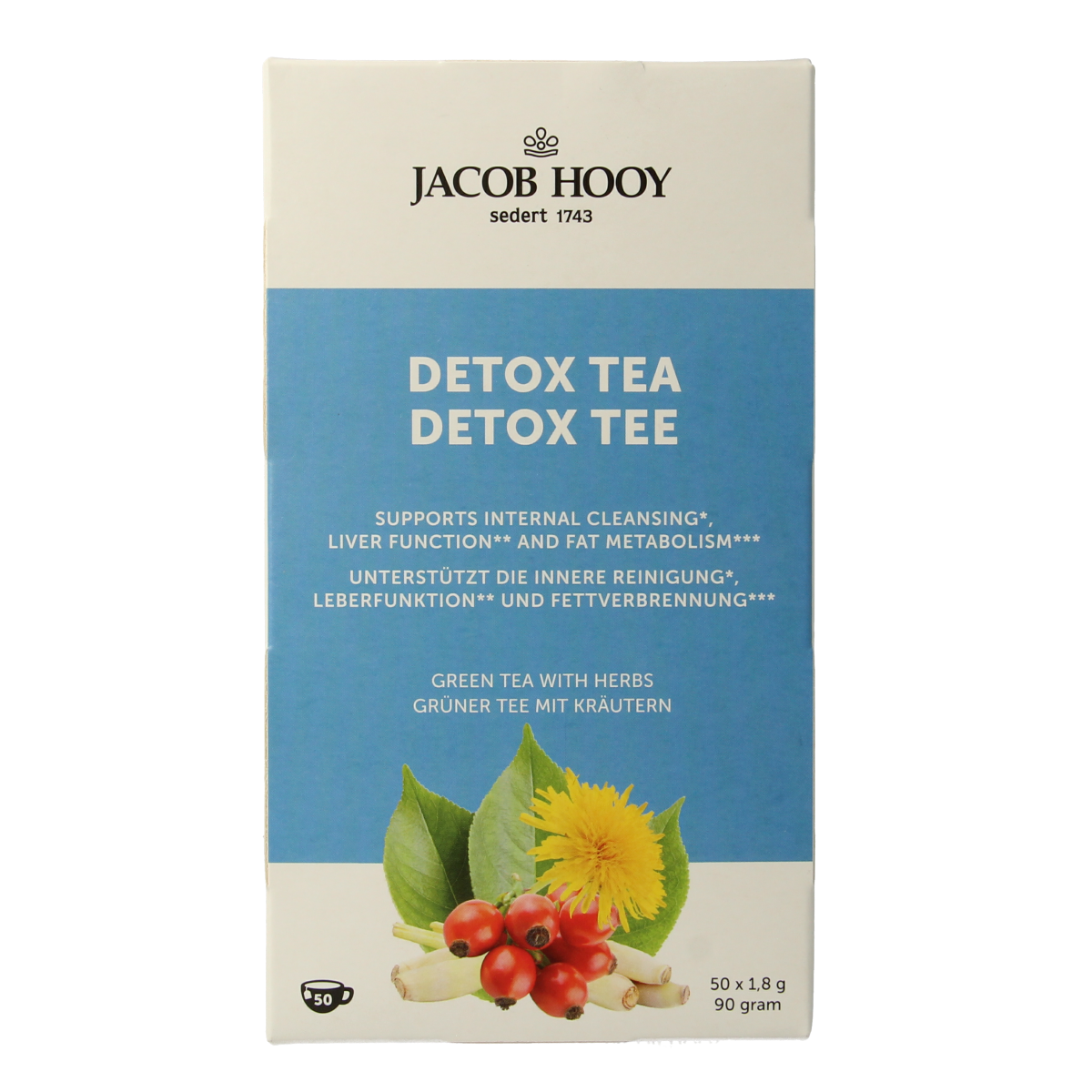 Jacob Hooy Detox theezakjes 50.00 Zakjes