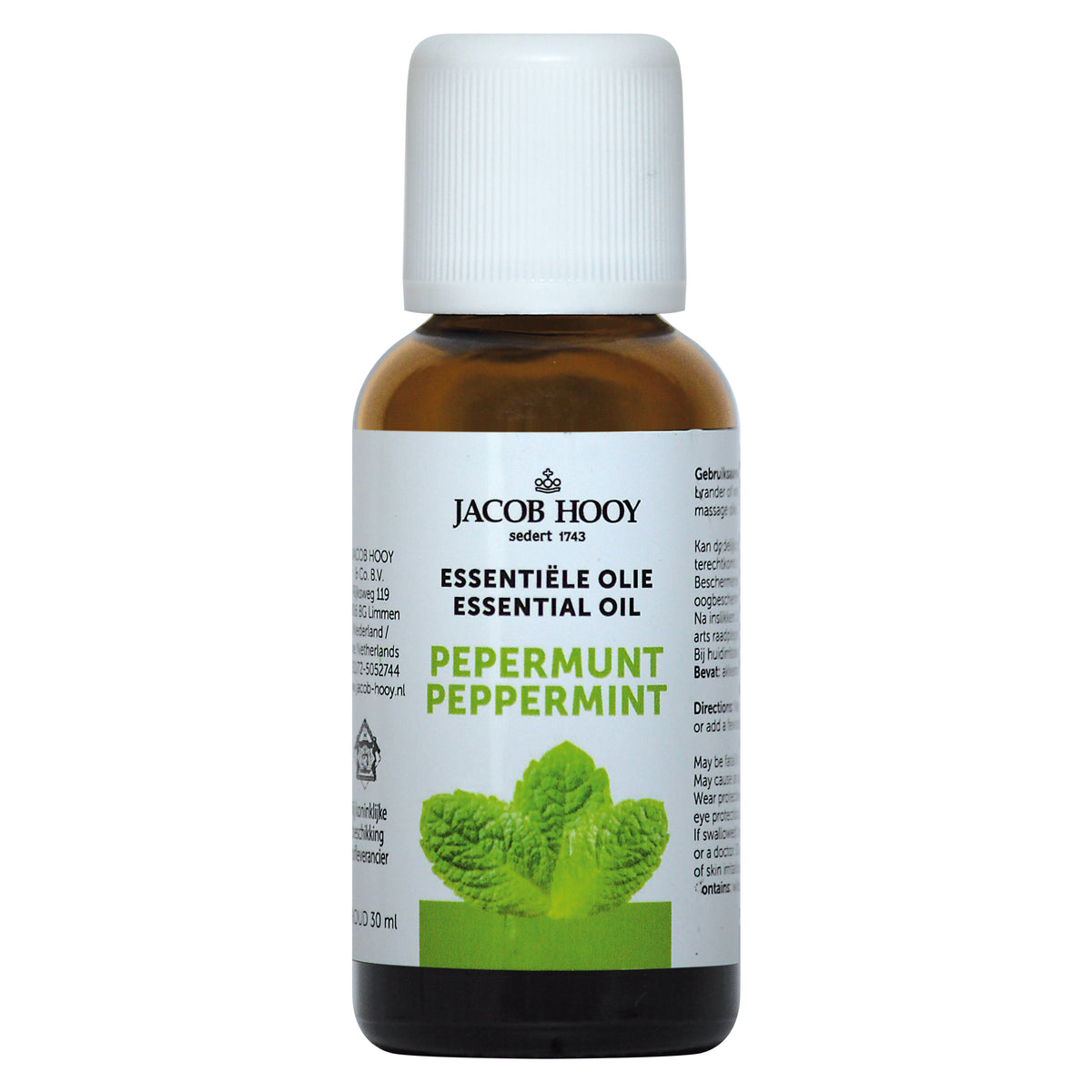 Jacob Hooy Pepermunt olie 30 Milliliter