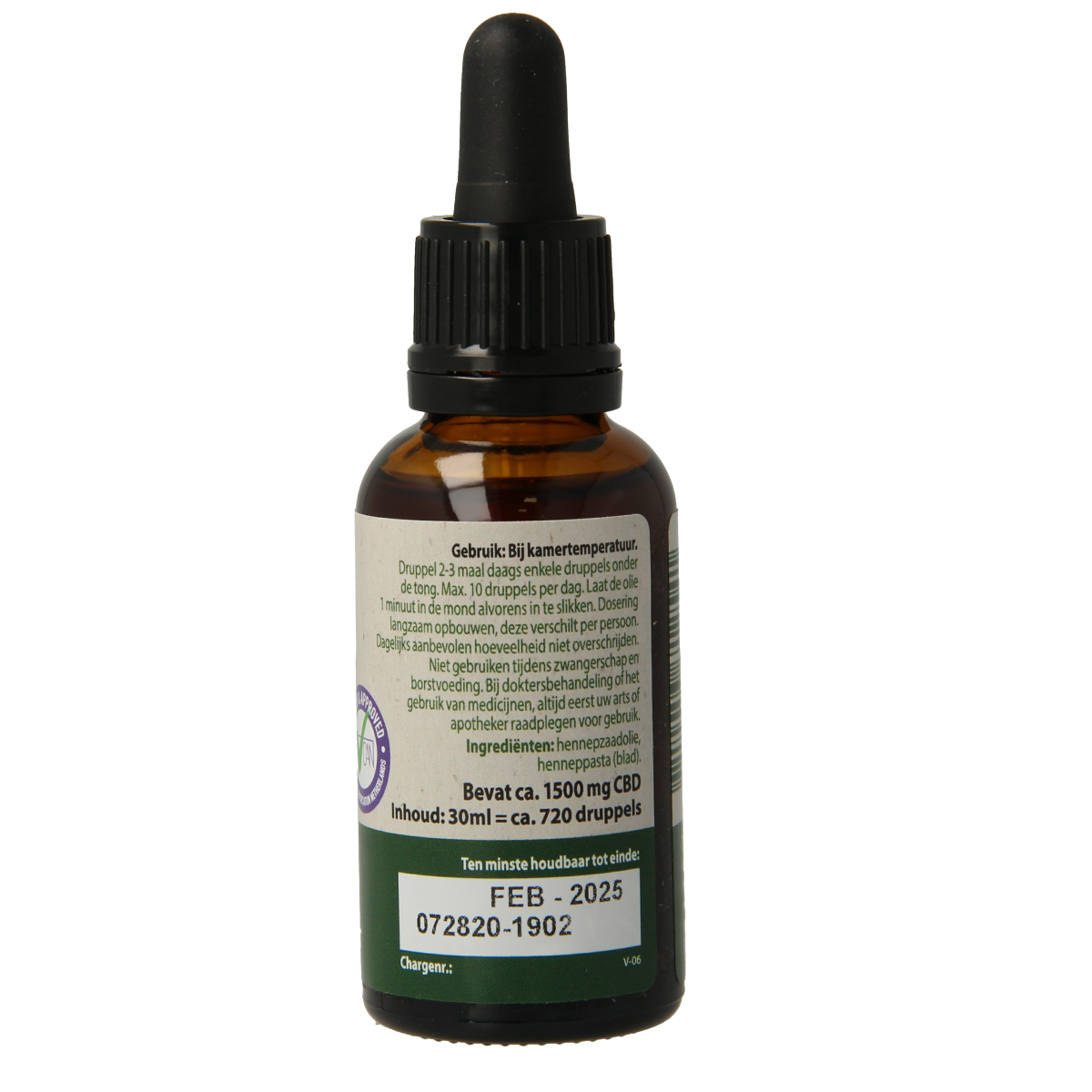 Jacob Hooy CBD plus olie 5% 30.00 Milliliter