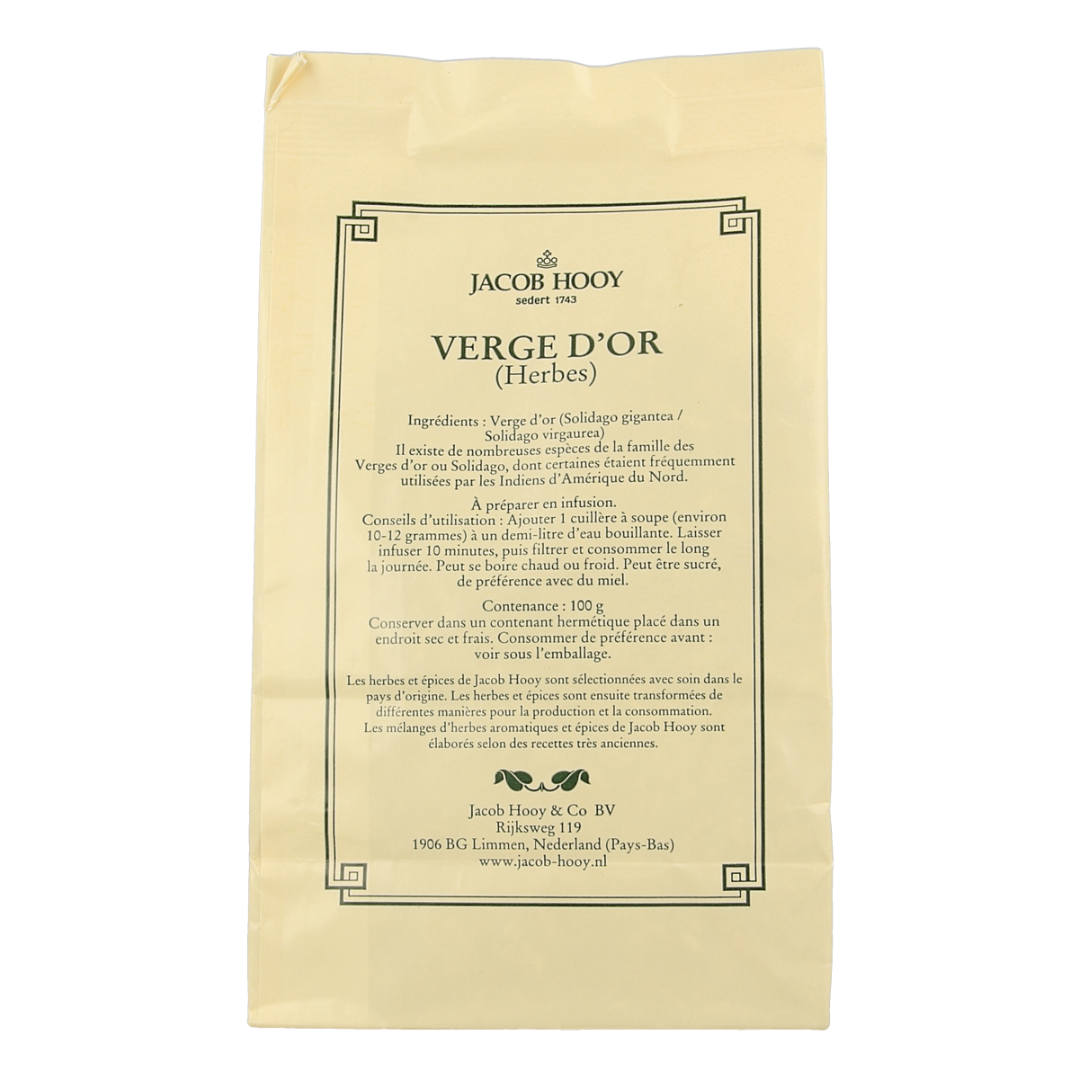 Jacob Hooy Guldenroede 100.00 Gram