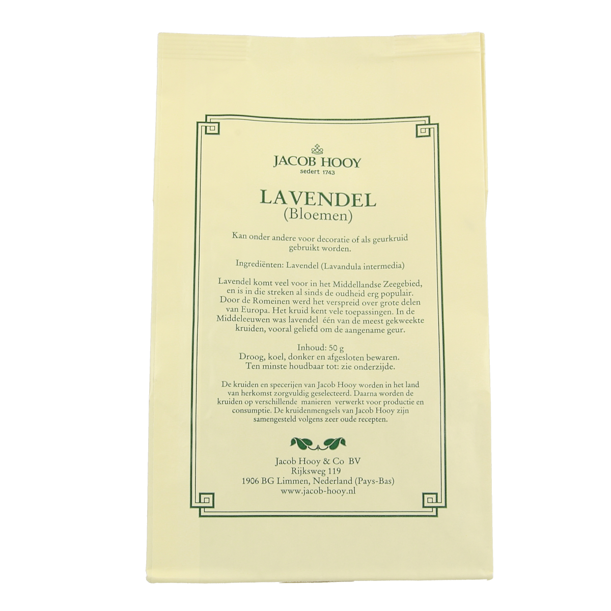 Jacob Hooy Lavendel (bloemen) 50.00 Gram