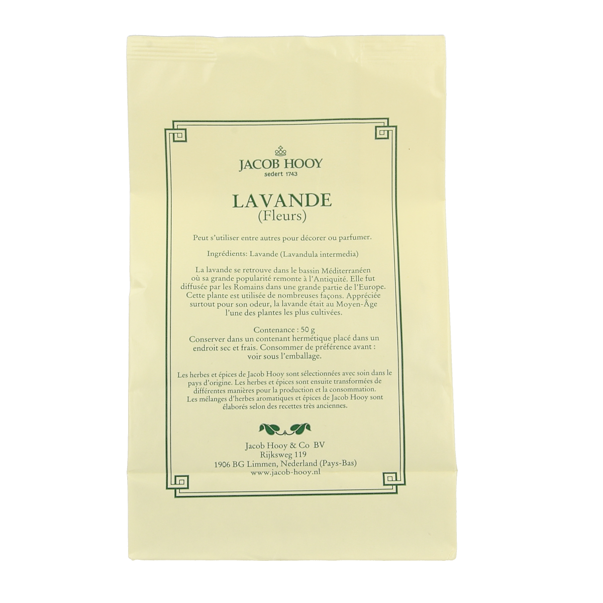 Jacob Hooy Lavendel (bloemen) 50.00 Gram