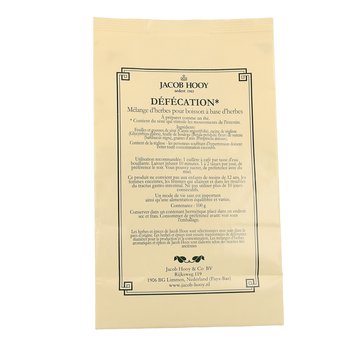 Jacob Hooy Stoelgangkruiden 100.00 Gram