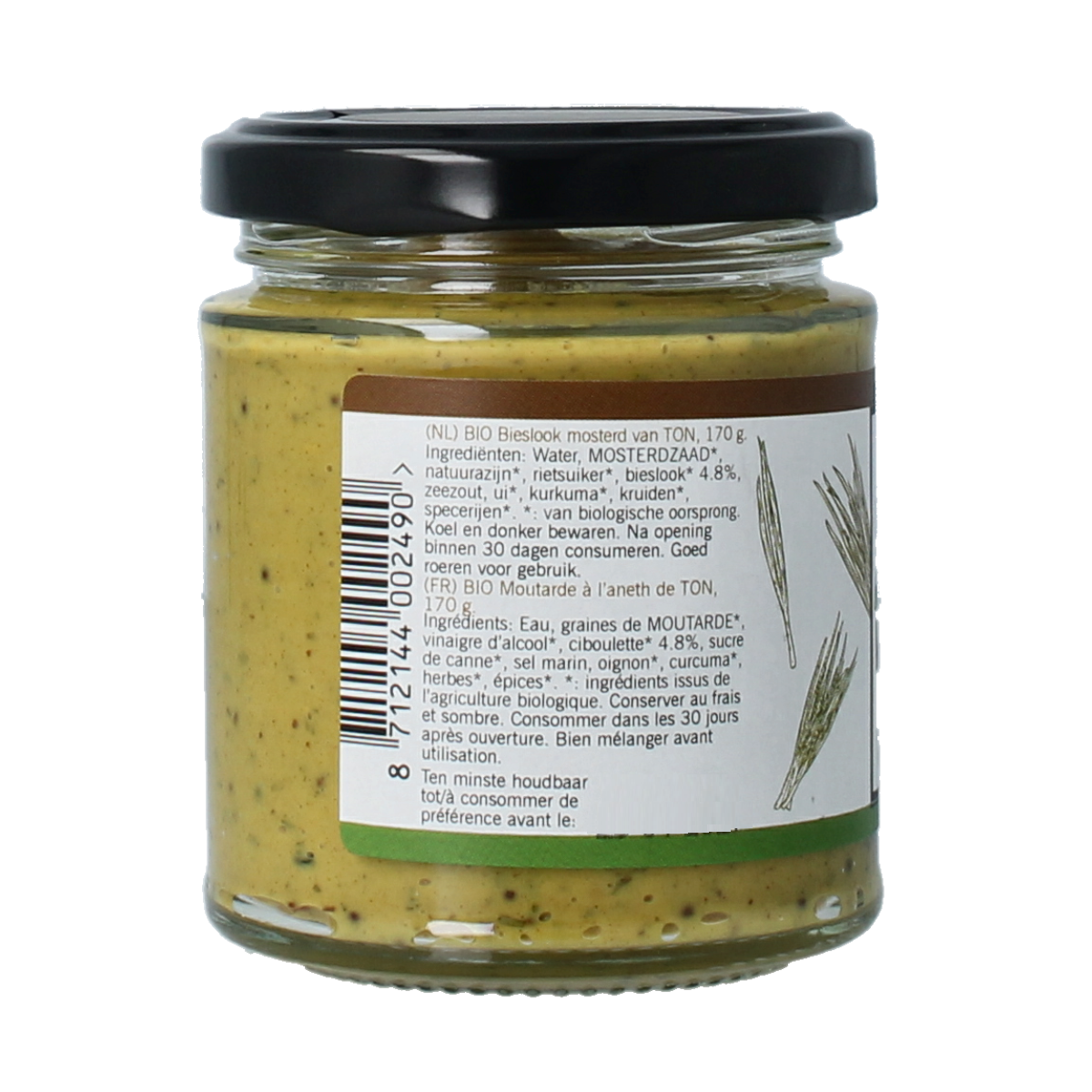 Van Ton Mosterd bieslook bio 170.00 Gram
