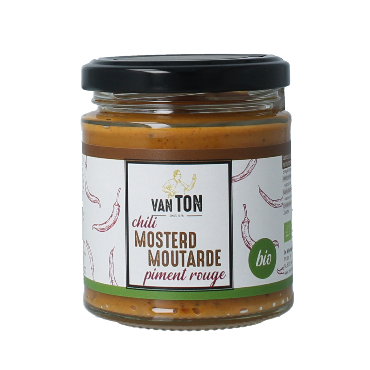 Van Ton Chili mosterd bio 170.00 Gram