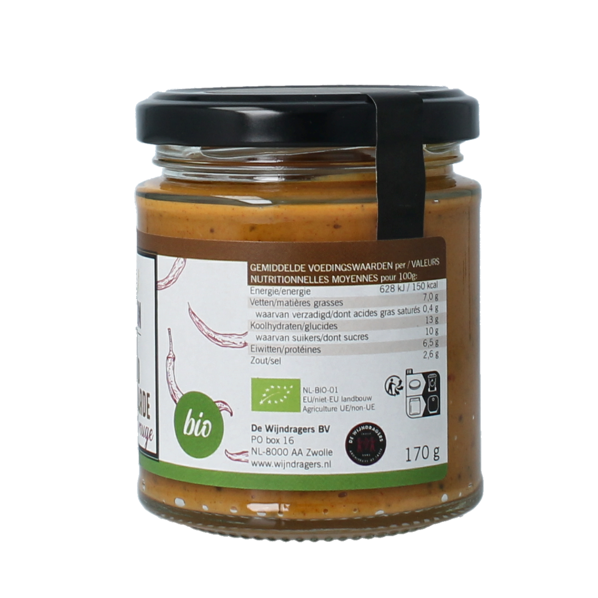 Van Ton Chili mosterd bio 170.00 Gram