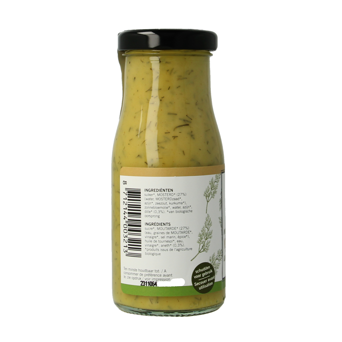 Van Ton Mosterd dille dressing bio 150.00 Milliliter