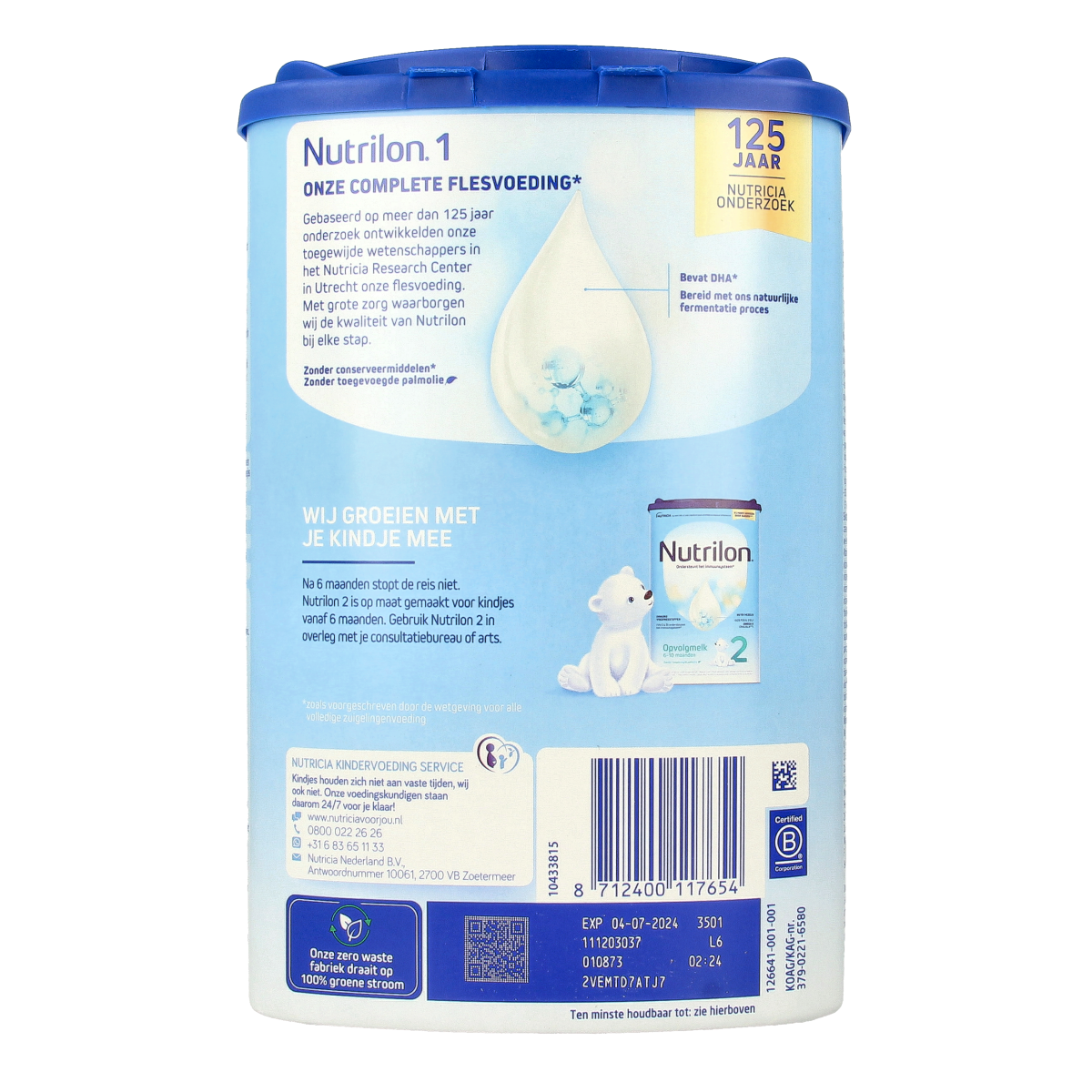 Nutrilon Volledige Zuigelingenvoeding 1 800.00 Gram