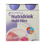 Nutridrink Multi fibre aardbei 200ml 4.00 Stuks